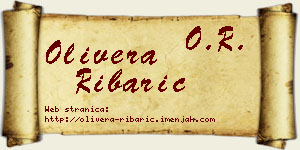 Olivera Ribarić vizit kartica